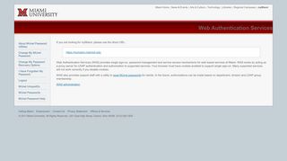 Web Authentication Services | Miami University