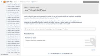How To Log Into CPanel - Midphase - Midphase Knowledgebase