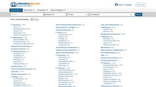 Find a Job: By Category - Milwaukee Jobs