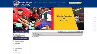 Student portal - Mount Kenya University