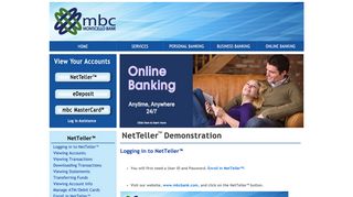 Monticello Banking Company - Logging in to NetTeller