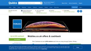 Mobiles.co.uk Cashback, Voucher Codes & Discount Codes | Quidco