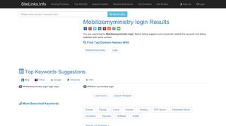 Mobilizemyministry login Results For Websites Listing - SiteLinks.Info