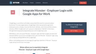 Monster - Employer Login Google Apps Integration - Active Directory