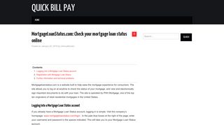 MortgageLoanStatus.com: Check your mortgage loan status online ...