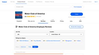Working at Motor Club of America: 68 Reviews | Indeed.com