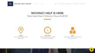 Moving Help Center | Labor Only | 2 Movers 2 Hours from $120
