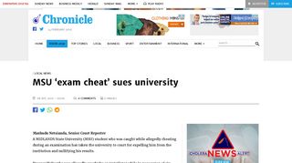MSU 'exam cheat' sues university | The Chronicle