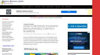 How to Retrieve Your MTN Backup Mobile Contact Numbers – Nigeria ...