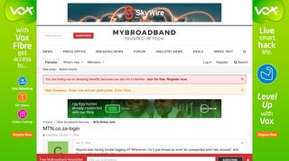 MTN.co.za login | MyBroadband
