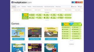 Free Multiplication, Addition, Subtraction, Division Games