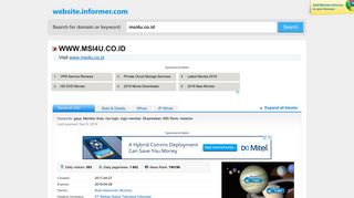 msi4u.co.id at Website Informer. Visit Msi 4 U.