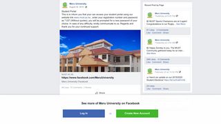Meru University - Student Portal: This is to inform you... | Facebook