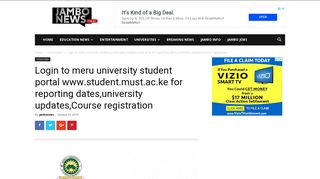 Login to meru university student portal www.student.must.ac.ke for ...