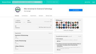 Misr University for Science & Technology - ResearchGate