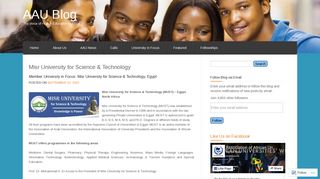 Misr University for Science & Technology « AAU Blog