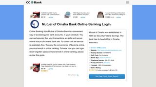 Mutual of Omaha Bank Online Banking Login - CC Bank