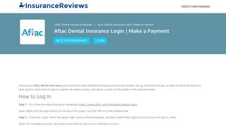 Aflac Dental Insurance Login | Make a Payment - Insurance Reviews