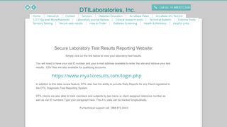 Secure web results - DTI Laboratories