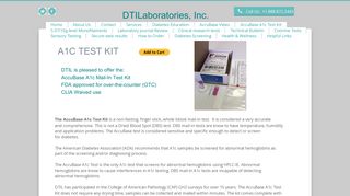 AccuBase A1c Test Kit - DTI Laboratories