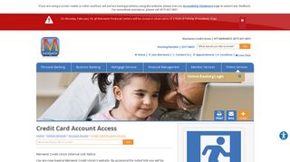 Meriwest Visa Credit Card Account Access Information - securely ...