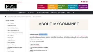 Learn About How to Use My.Commnet.Edu