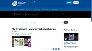 My Cyberwall - www.mycyberwall.co.za | WCED ePortal