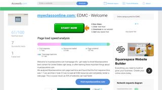 Access myeclassonline.com. EDMC - Welcome