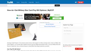 How Do I Get Military Star Card Pay Bill Options | MyECP