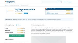 MyExpensesOnline Reviews and Pricing - 2019 - Capterra