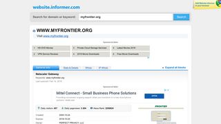myfrontier.org at WI. Netscaler Gateway - Website Informer