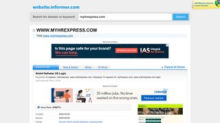 myhrexpress.com at WI. Ahold Delhaize US Login - Website Informer