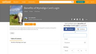 Benefits of MyIndigo Card Login - resident01 - Wattpad