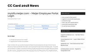 myinfo.meijer.com - Meijer Employee Portal Login |
