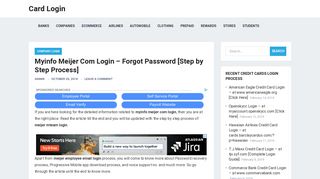 Myinfo Meijer Com Login - Forgot Password [Step by Step Process ...