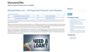 MyInstantOffer Pre-Approved Personal Loan - www.myinstantoffer.com