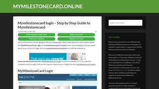 Mymilestonecard login – Step by Step Guide Mymilestonecard