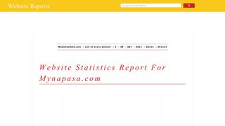 mynapasa.com analysis report: traffic and performance