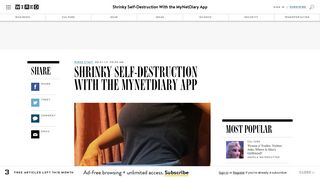 Shrinky Self-Destruction With the MyNetDiary App | WIRED