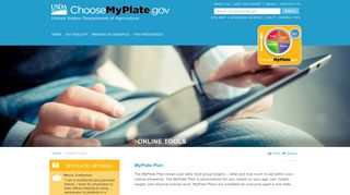 Online Tools | Choose MyPlate