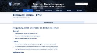 Technical Issues - FAQ — Spanish Basic Language Program