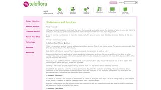 statements and invoices - MyTeleflora