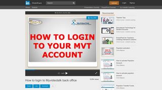 How to login to Myvideotalk back office - SlideShare