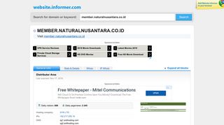 member.naturalnusantara.co.id at WI. Distributor Area - Website Informer