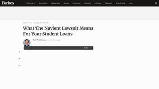 What The Navient Lawsuit Means For Your Student Loans - Forbes