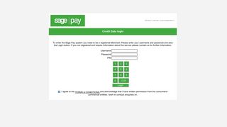 Sage Pay CreditData System > Login
