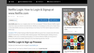 www.Netflix.com: How To Create Your First Account And Login