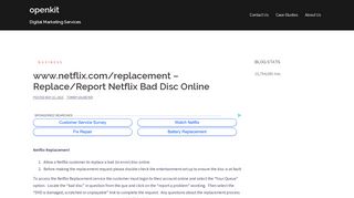 www.netflix.com/replacement - Replace/Report Netflix Bad Disc ...