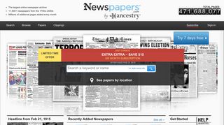 Newspapers.com - Historical Newspapers from 1700s-2000s