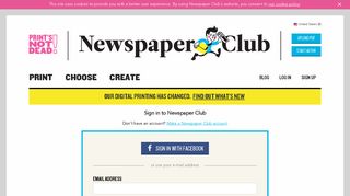 Sign in to Newspaper Club